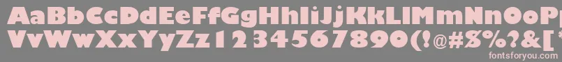 TrumaniaEenPlain-Schriftart – Rosa Schriften auf grauem Hintergrund