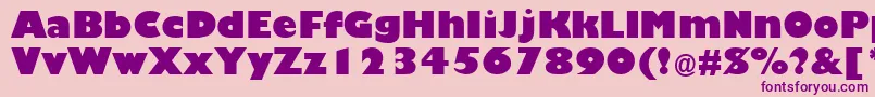 TrumaniaEenPlain-Schriftart – Violette Schriften auf rosa Hintergrund