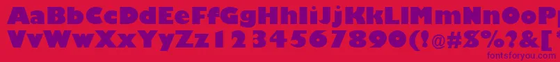 TrumaniaEenPlain Font – Purple Fonts on Red Background