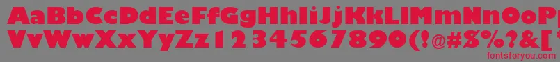 TrumaniaEenPlain Font – Red Fonts on Gray Background