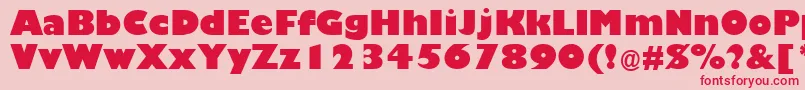 TrumaniaEenPlain Font – Red Fonts on Pink Background
