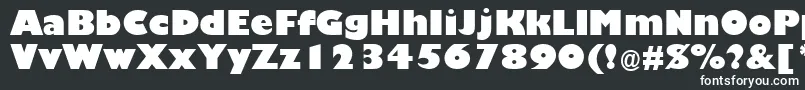 TrumaniaEenPlain-fontti – valkoiset fontit mustalla taustalla