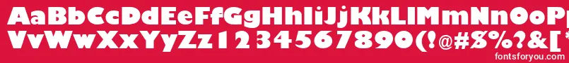 TrumaniaEenPlain Font – White Fonts on Red Background