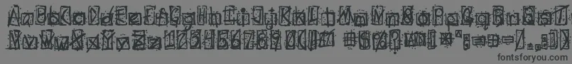 フォントEvilssignature – 黒い文字の灰色の背景