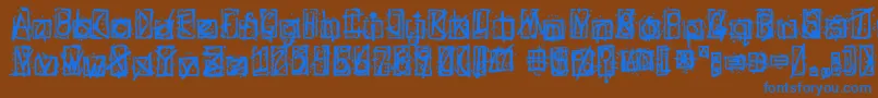 Evilssignature Font – Blue Fonts on Brown Background