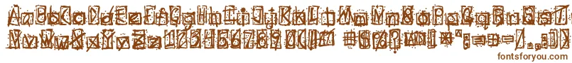 Evilssignature-fontti – ruskeat fontit valkoisella taustalla