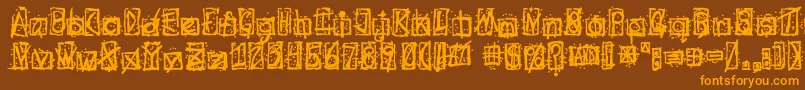 Evilssignature Font – Orange Fonts on Brown Background