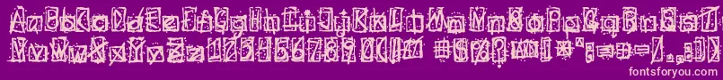 Evilssignature Font – Pink Fonts on Purple Background