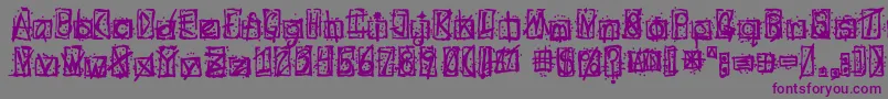 Шрифт Evilssignature – фиолетовые шрифты на сером фоне