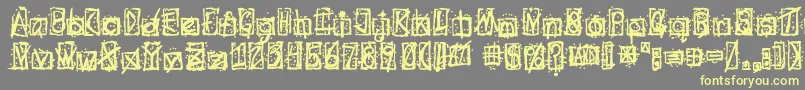 Evilssignature Font – Yellow Fonts on Gray Background