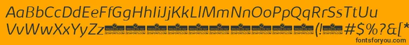 KabrioLightItalicTrial Font – Black Fonts on Orange Background