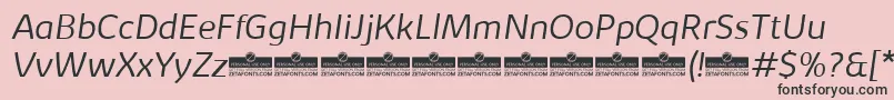 KabrioLightItalicTrial Font – Black Fonts on Pink Background