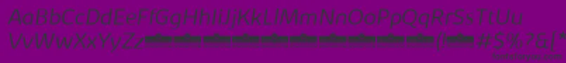 KabrioLightItalicTrial-Schriftart – Schwarze Schriften auf violettem Hintergrund