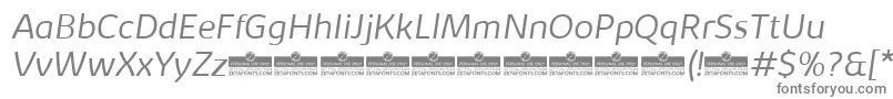 Шрифт KabrioLightItalicTrial – серые шрифты