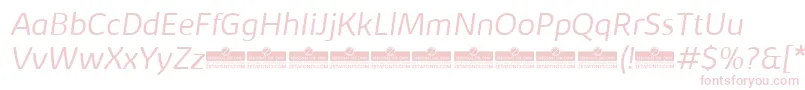Шрифт KabrioLightItalicTrial – розовые шрифты