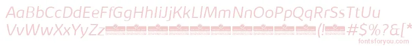 KabrioLightItalicTrial Font – Pink Fonts on White Background