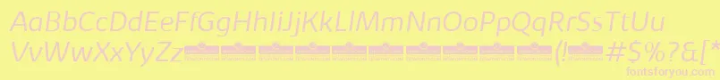 KabrioLightItalicTrial Font – Pink Fonts on Yellow Background