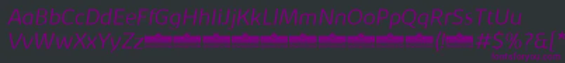 KabrioLightItalicTrial Font – Purple Fonts on Black Background