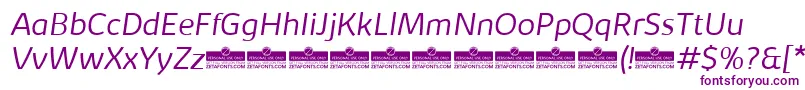 Шрифт KabrioLightItalicTrial – фиолетовые шрифты