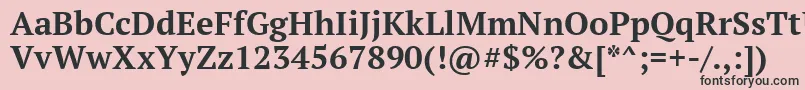 フォントPtf75fW – ピンクの背景に黒い文字