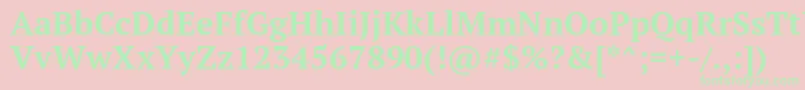 Ptf75fW Font – Green Fonts on Pink Background