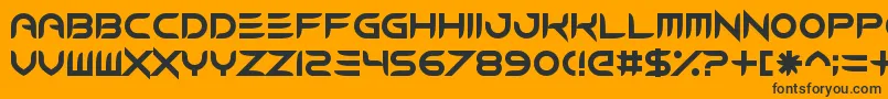 ModernCaveman Font – Black Fonts on Orange Background