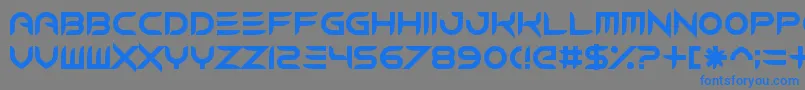 ModernCaveman Font – Blue Fonts on Gray Background