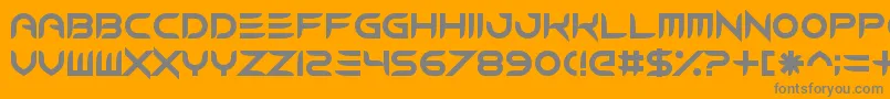 ModernCaveman Font – Gray Fonts on Orange Background