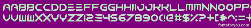ModernCaveman Font – Green Fonts on Purple Background