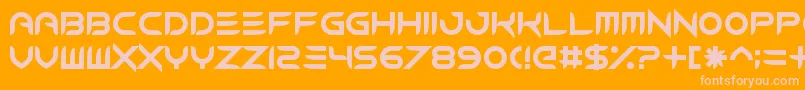 ModernCaveman Font – Pink Fonts on Orange Background