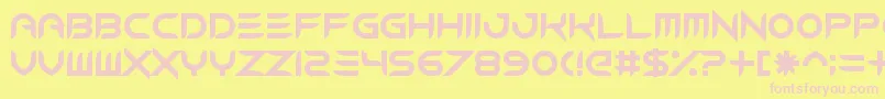 ModernCaveman Font – Pink Fonts on Yellow Background