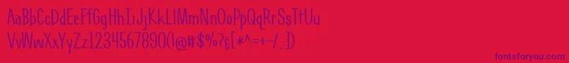 BmdGeektastic Font – Purple Fonts on Red Background