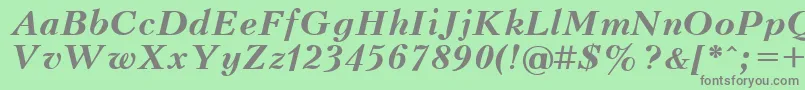 Kudriashov ffy-fontti – harmaat kirjasimet vihreällä taustalla