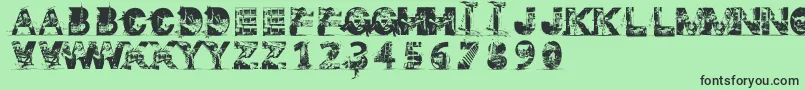 Gaza Font – Black Fonts on Green Background
