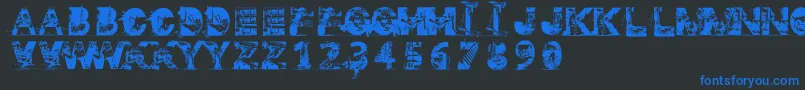 Gaza Font – Blue Fonts on Black Background