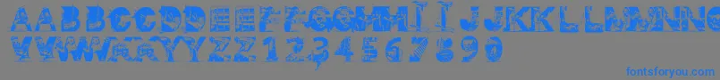 Gaza Font – Blue Fonts on Gray Background