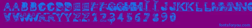 Gaza Font – Blue Fonts on Purple Background