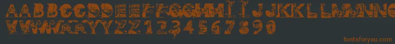 Gaza Font – Brown Fonts on Black Background