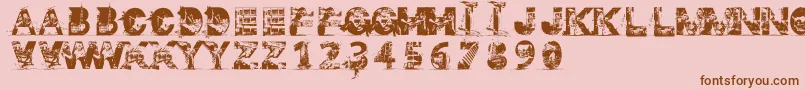 Gaza Font – Brown Fonts on Pink Background