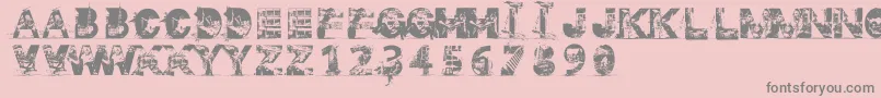 Gaza Font – Gray Fonts on Pink Background