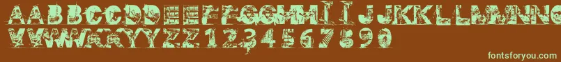 Gaza Font – Green Fonts on Brown Background