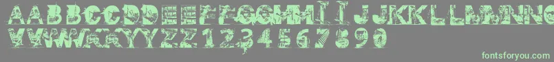 Gaza Font – Green Fonts on Gray Background