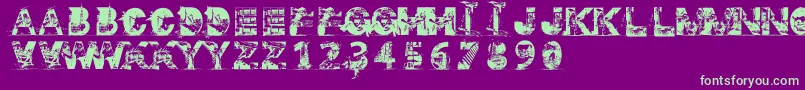 Gaza Font – Green Fonts on Purple Background