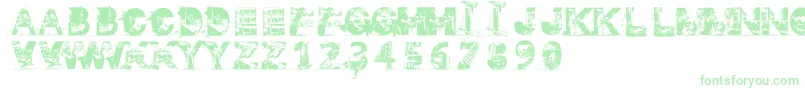 Gaza Font – Green Fonts on White Background