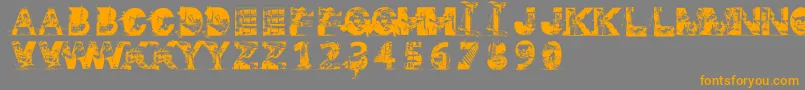 Gaza Font – Orange Fonts on Gray Background
