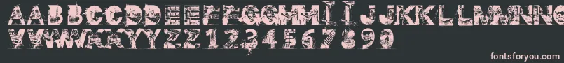 Gaza Font – Pink Fonts on Black Background