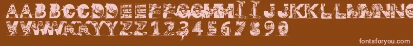 Gaza Font – Pink Fonts on Brown Background