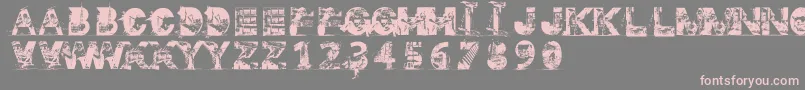 Gaza Font – Pink Fonts on Gray Background