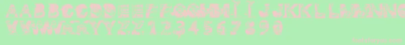 Fonte Gaza – fontes rosa em um fundo verde