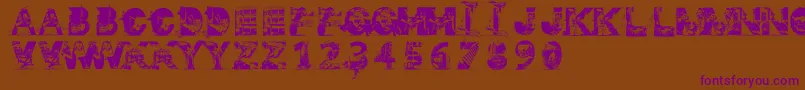 Gaza Font – Purple Fonts on Brown Background